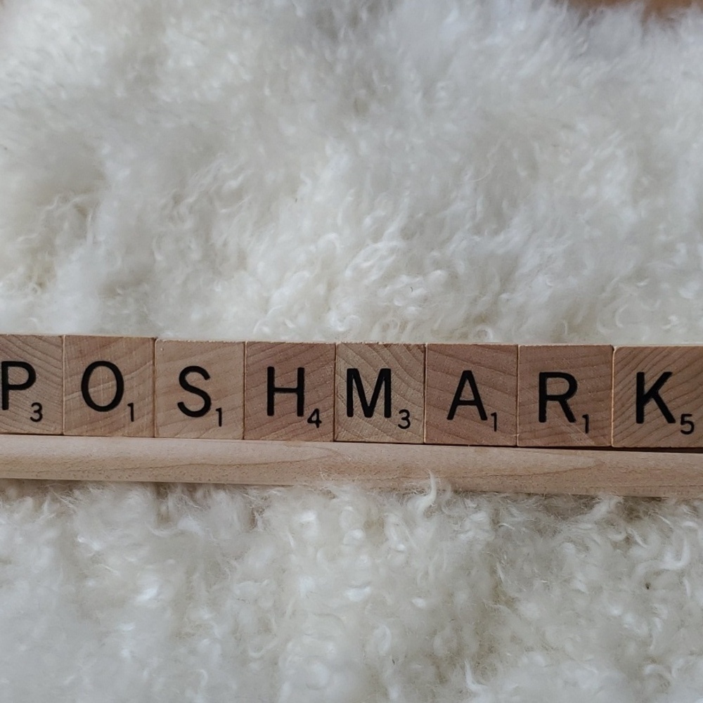 POSHMARK Scrabble sign glued onto tile holder. - Picture 3 of 3